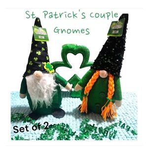 St. Patrick's Couple Gnomes-